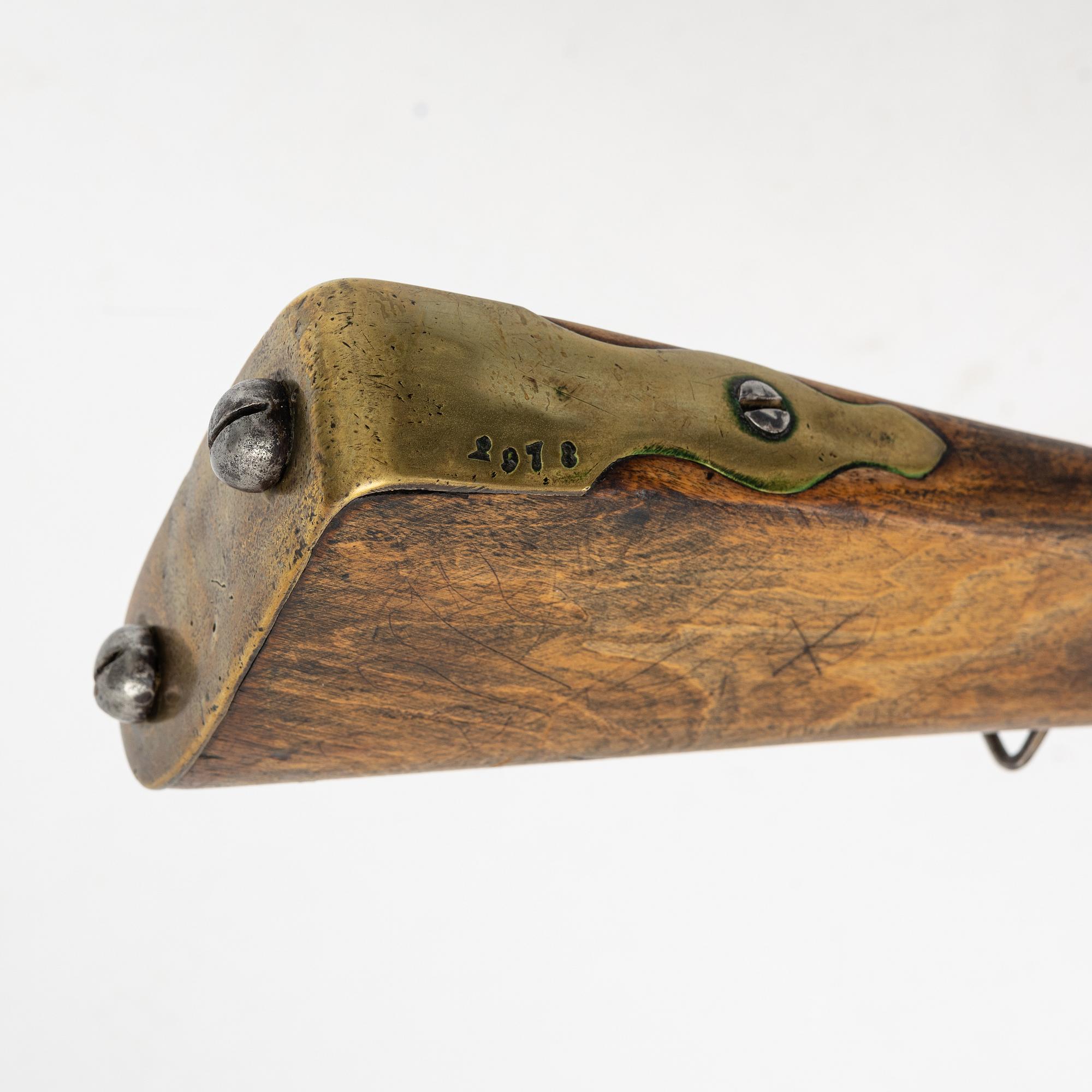 Flintlock rifle, converted to percussion lock, Norwegian model m/1774-1841 (?).