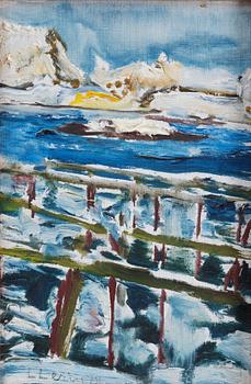 Lars Lerin, Winter image, archipelago.