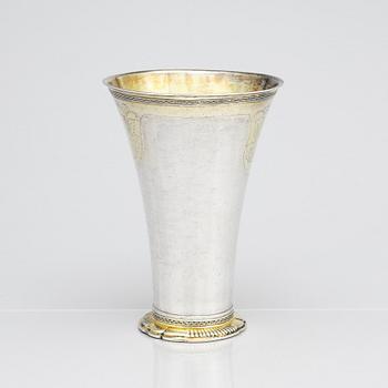 A silver-and parcel-gilt beaker, mark of Lorentz Lindgren, Borås, active (1775-1803).