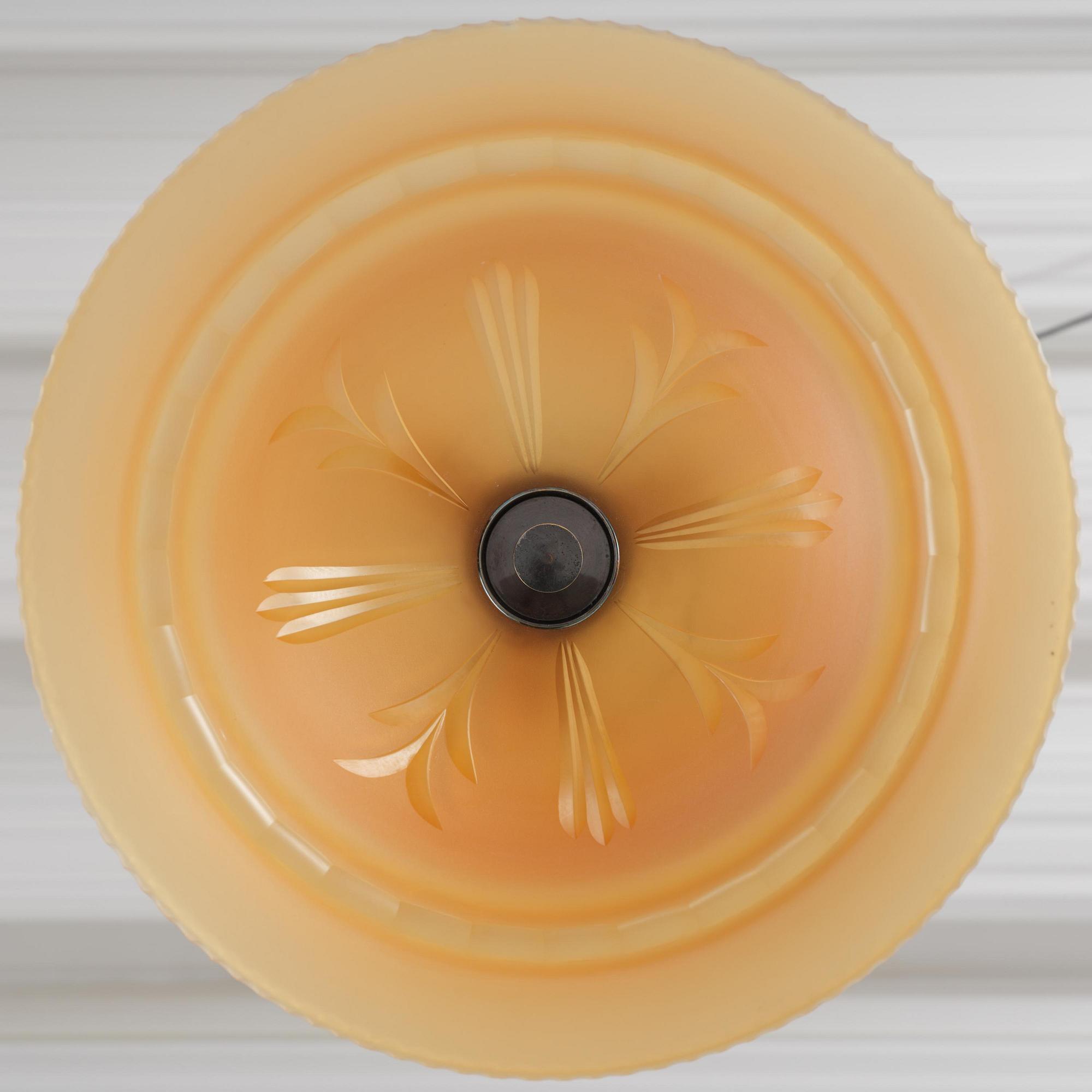 Edward Hald, a pair of ceiling lamps, Orrefors, 1930s.