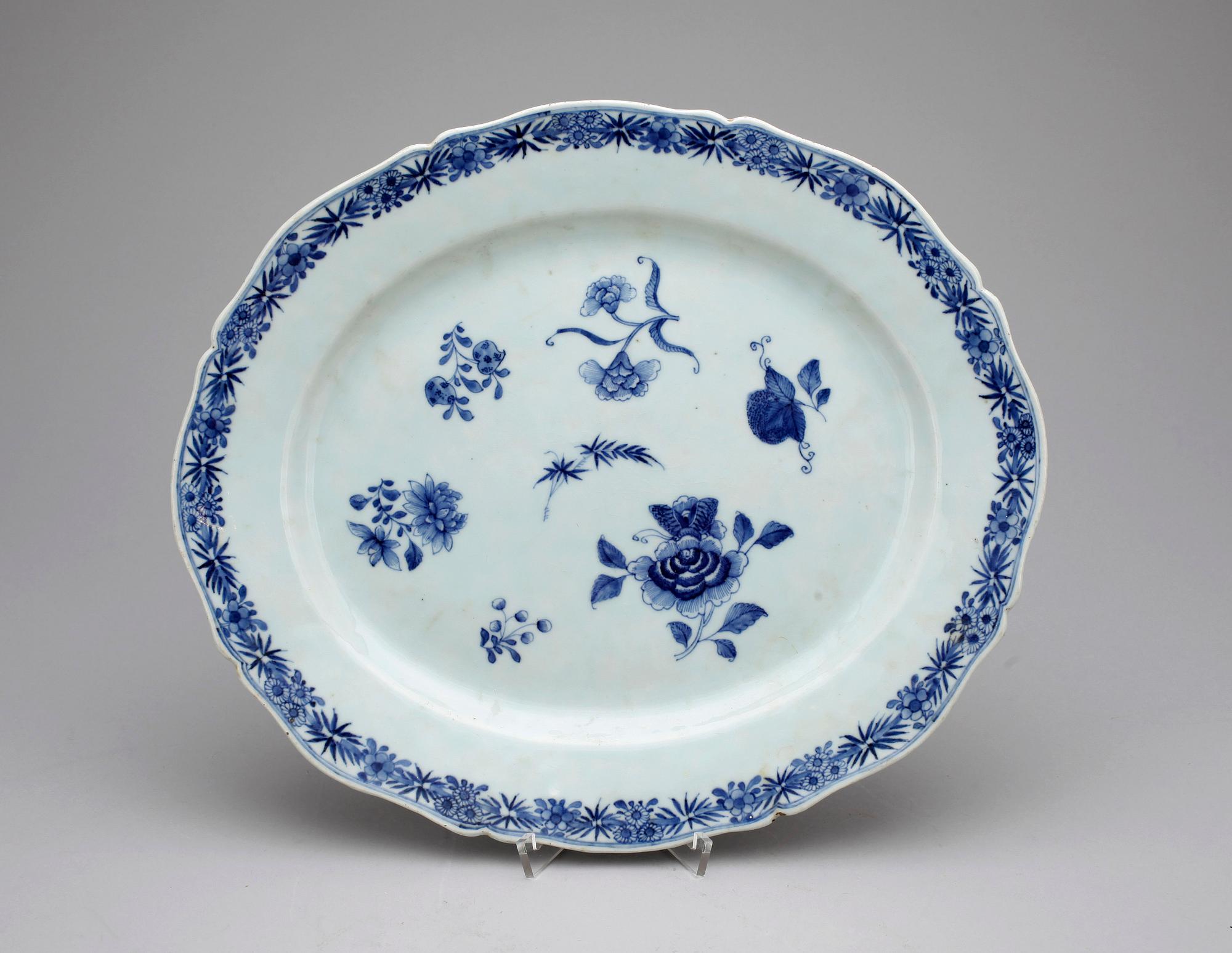 STEKFAT, kompaniporslin. Qing dynastin, Qianlong (1736-95).