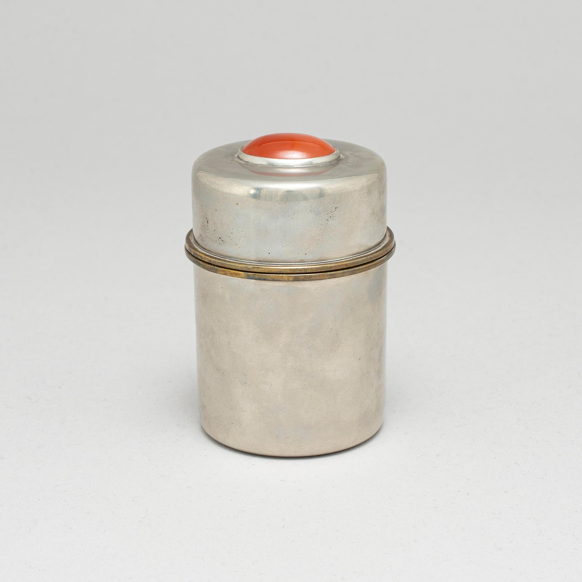 ESTRID ERICSON, a lidded pewter jar from Svenskt Tenn, Stockholm, 1964.