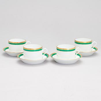 Richard Ginori, a four-piece set of 'Palermo' porcelain coffee cup with saucers, Italy.