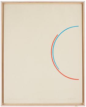 Stephen Antonakos, "Red and blue incomplete circle".