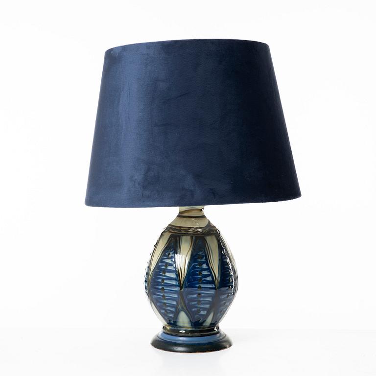 Herman Kähler, bordslampa, keramik, Danmark, 1900-talets andra kvartal.