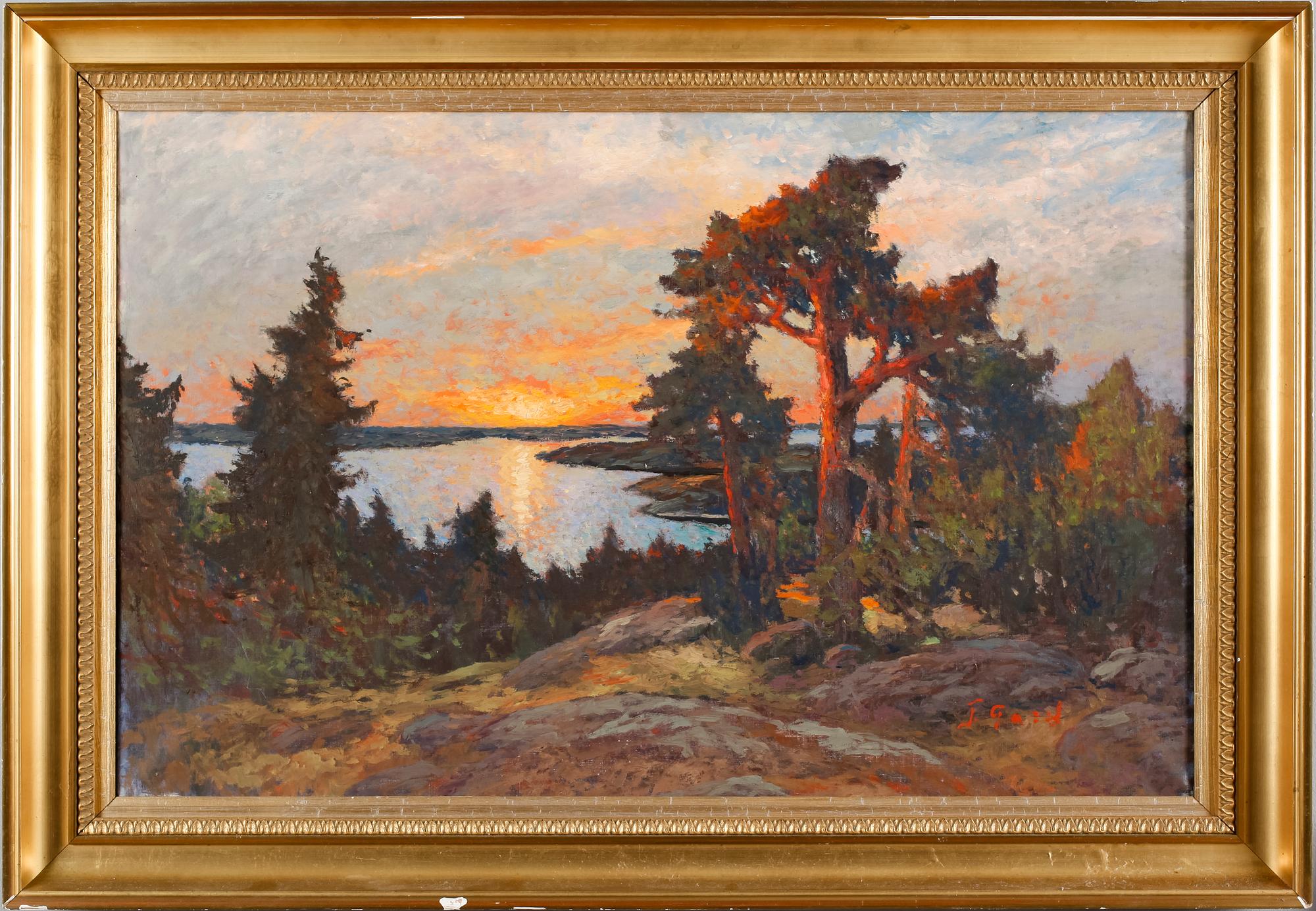 FRANS GARD, olja på duk, signerad.