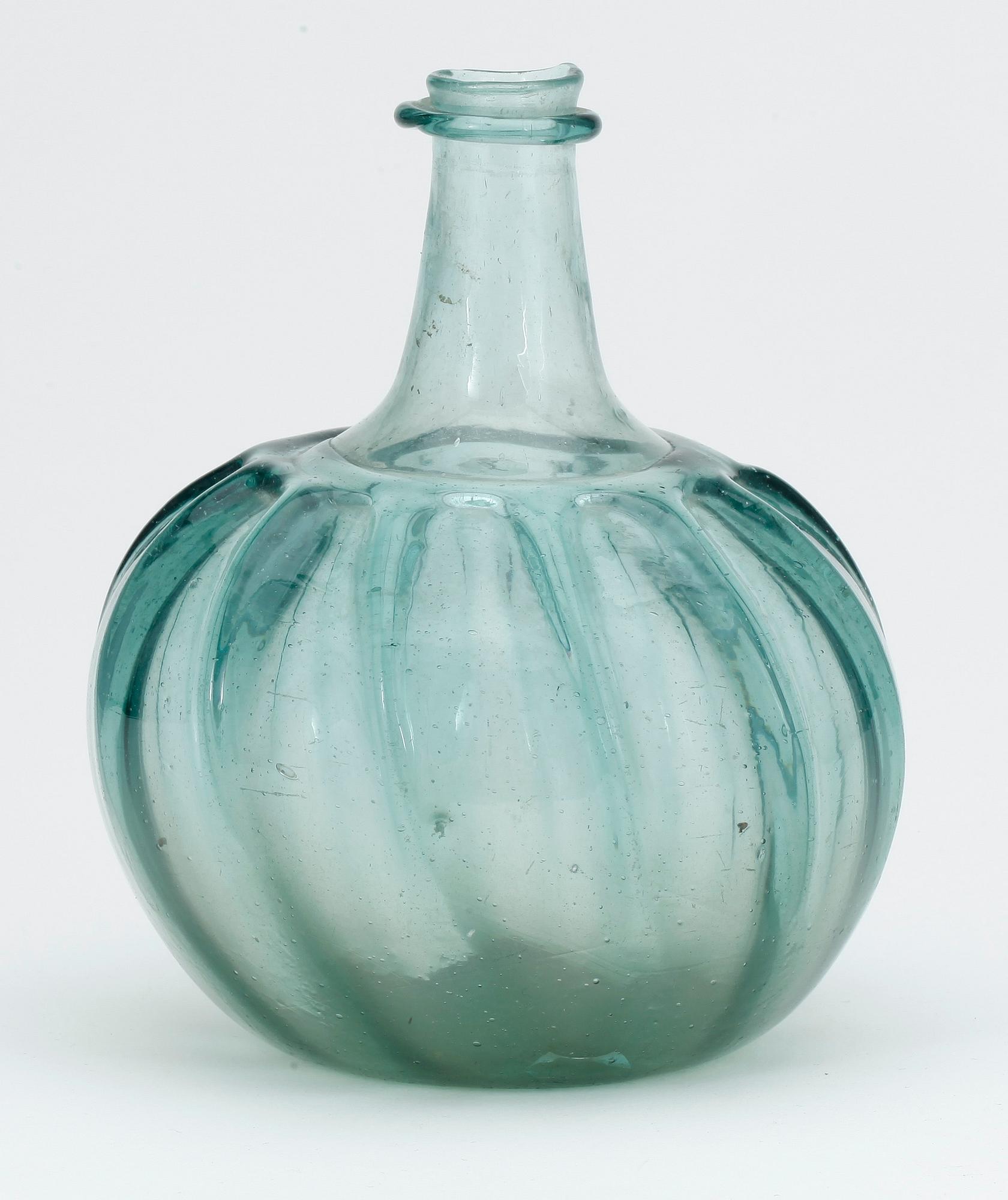 FLASKA, glas, 1700-1800-tal.
