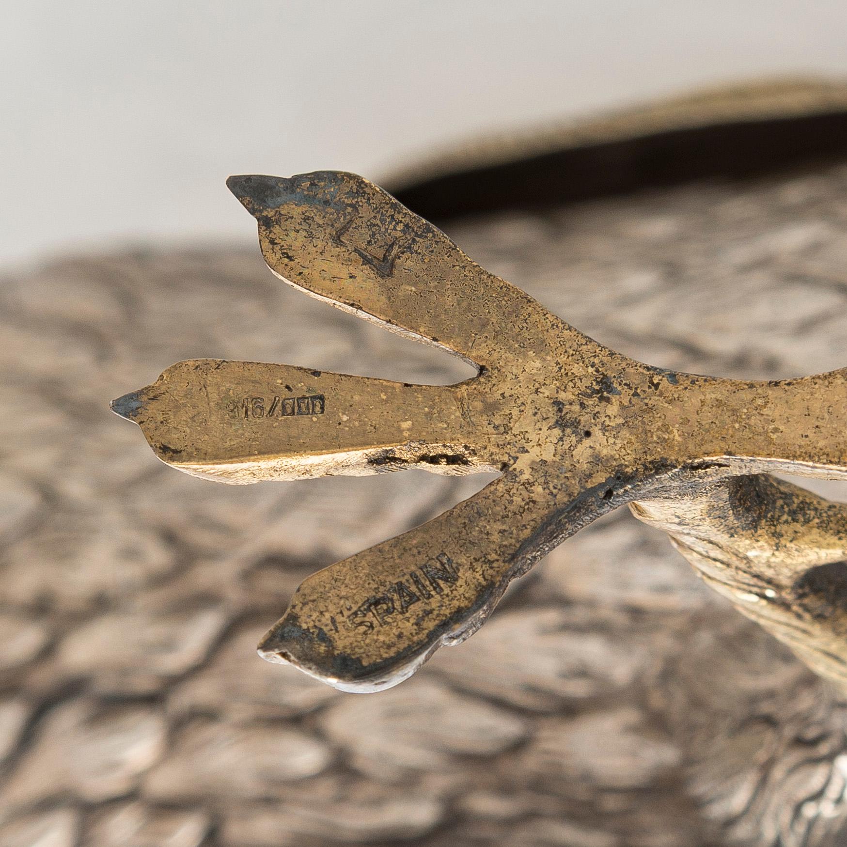 Bordsdekorationer, ett par, silver, Spanien kring 1900-talets mitt.