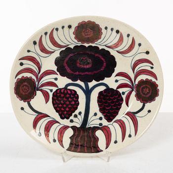 Birger Kaipianen, plate, "Rose", Arabia, Finland, 1980.