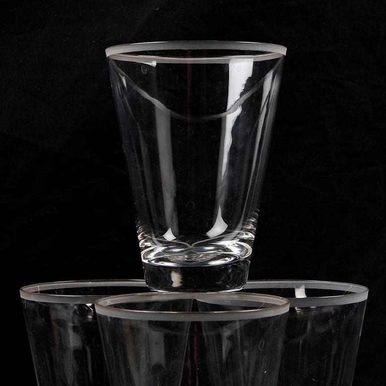 GROGGLAS, 10 st, Orrefors. 1920/30-tal.