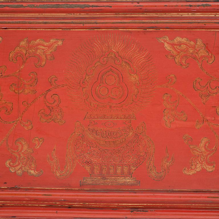 SKYDDSOMSLAG, lackarbete, orientaliskt, 1800/1900-tal.