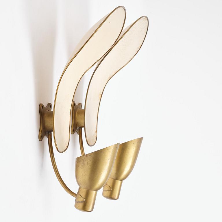 Carl-Axel Acking, a pair of wall lamps model "5029", Bröderna Malmströms Metallvarufabrik, Malmö, 1940s.