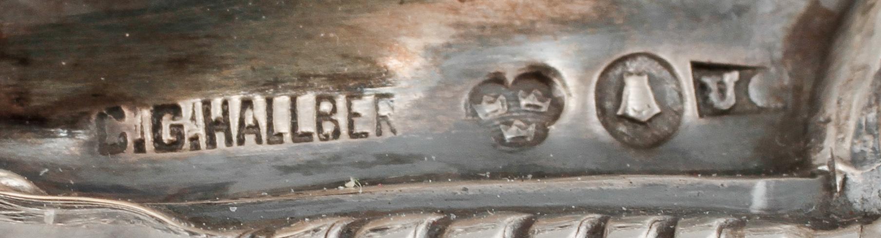 KORG, silver, Carl Gustaf Hallberg, Stockholm, 1900-talets första hälft, vikt 195 g.