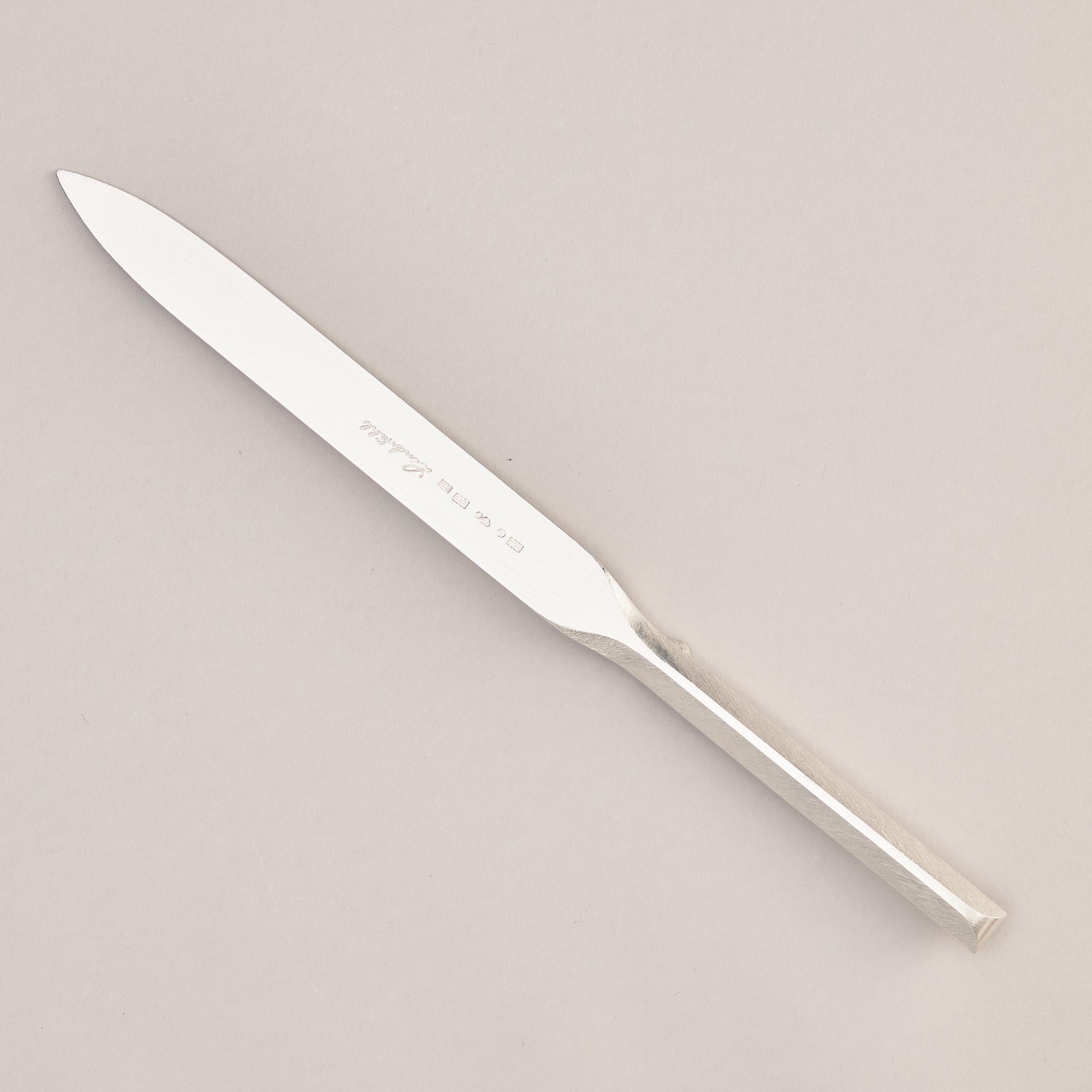 A sterling silver letter knife, mark of Rolf Lindståhl, Stockholm 2000.