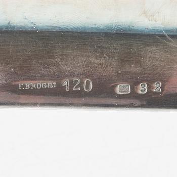 Tray Fratelli Broggi Italy first half of the 20th century nickel silver.