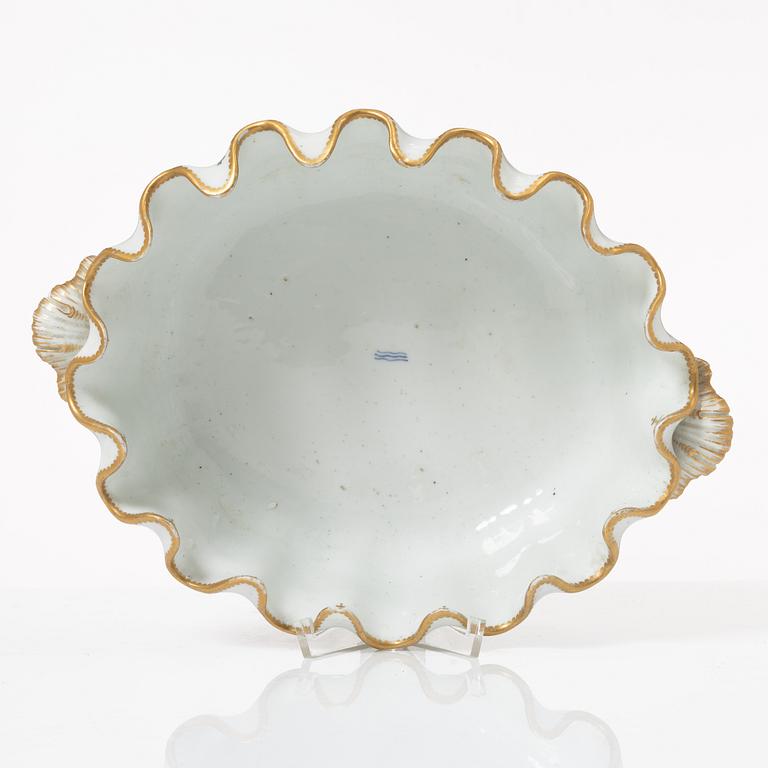 Royal Copenhagen, a glass rinser, "'Saxon Flower', Denmark, 19th century.