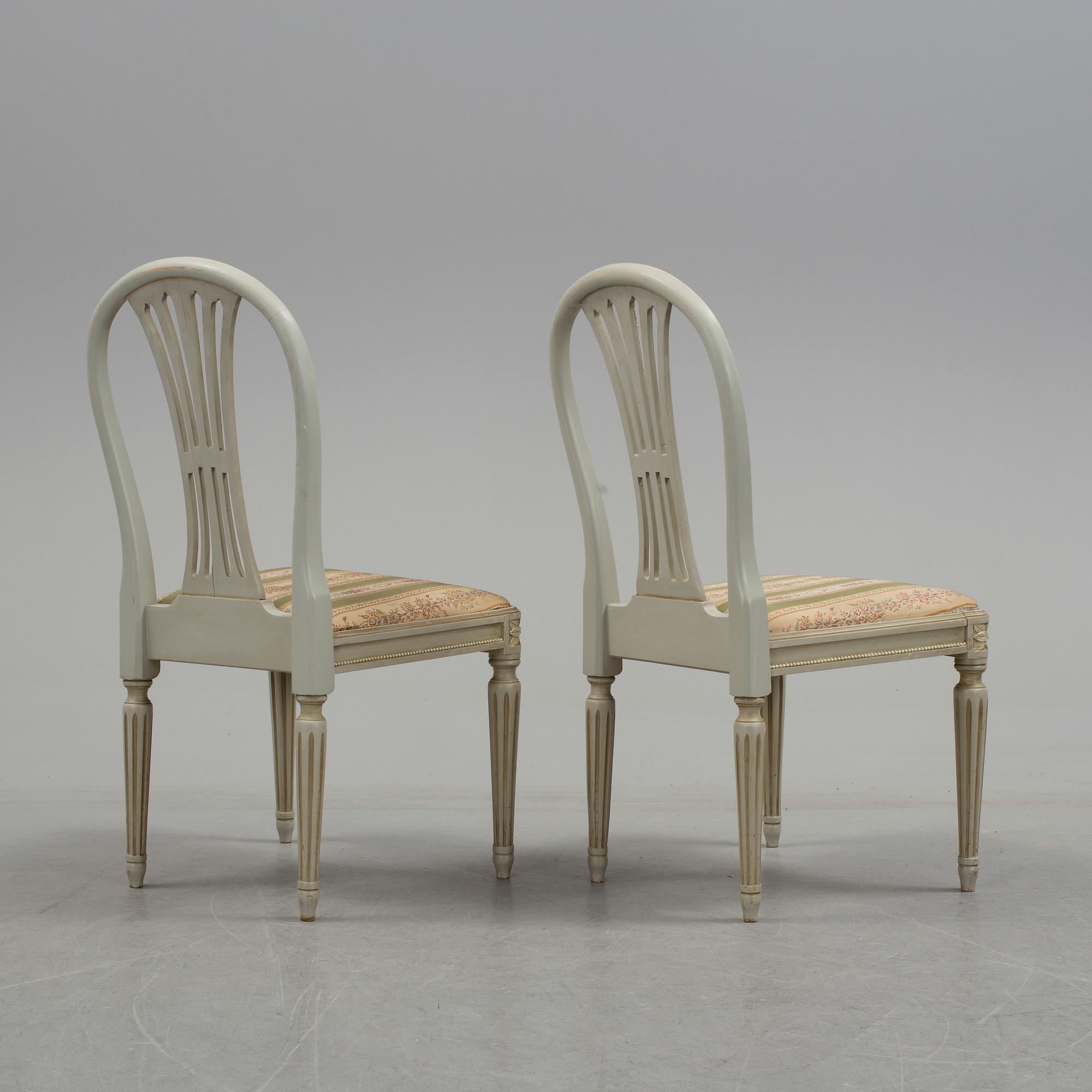 STOLAR, 10 st, gustaviansk stil, 1900-talets mitt.