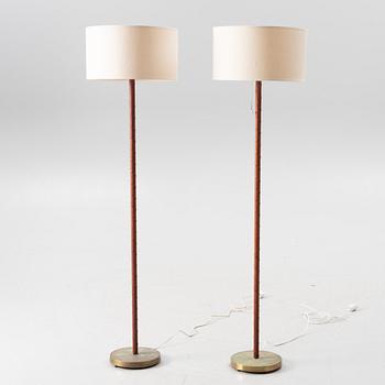 Floor lamps, a pair, model "7054", Falkenbergs Belysning, second half of the 20th century.