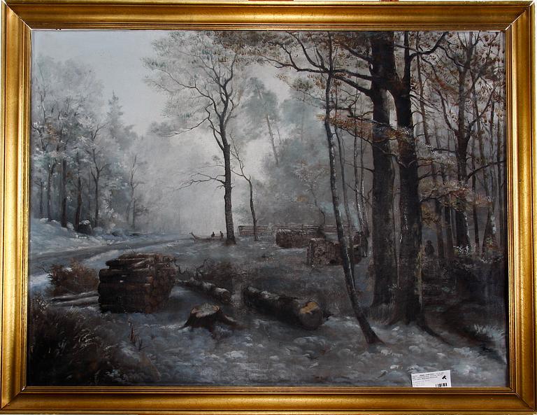 OKÄND KONSTNÄR, olja på duk. 1900-talets första hälft, troligen Finland/Karelen.