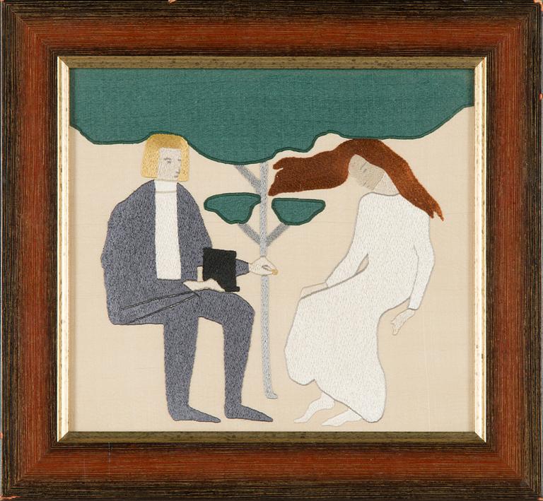 Helene Schjerfbeck, an embroidery model for The Friends of Finnish Handicraft.