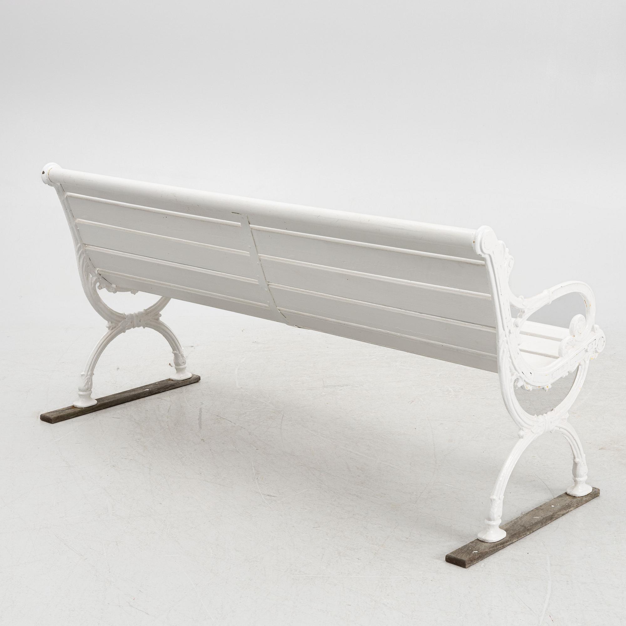 Trädgårdssoffa, gjutjärn, 1900-tal.