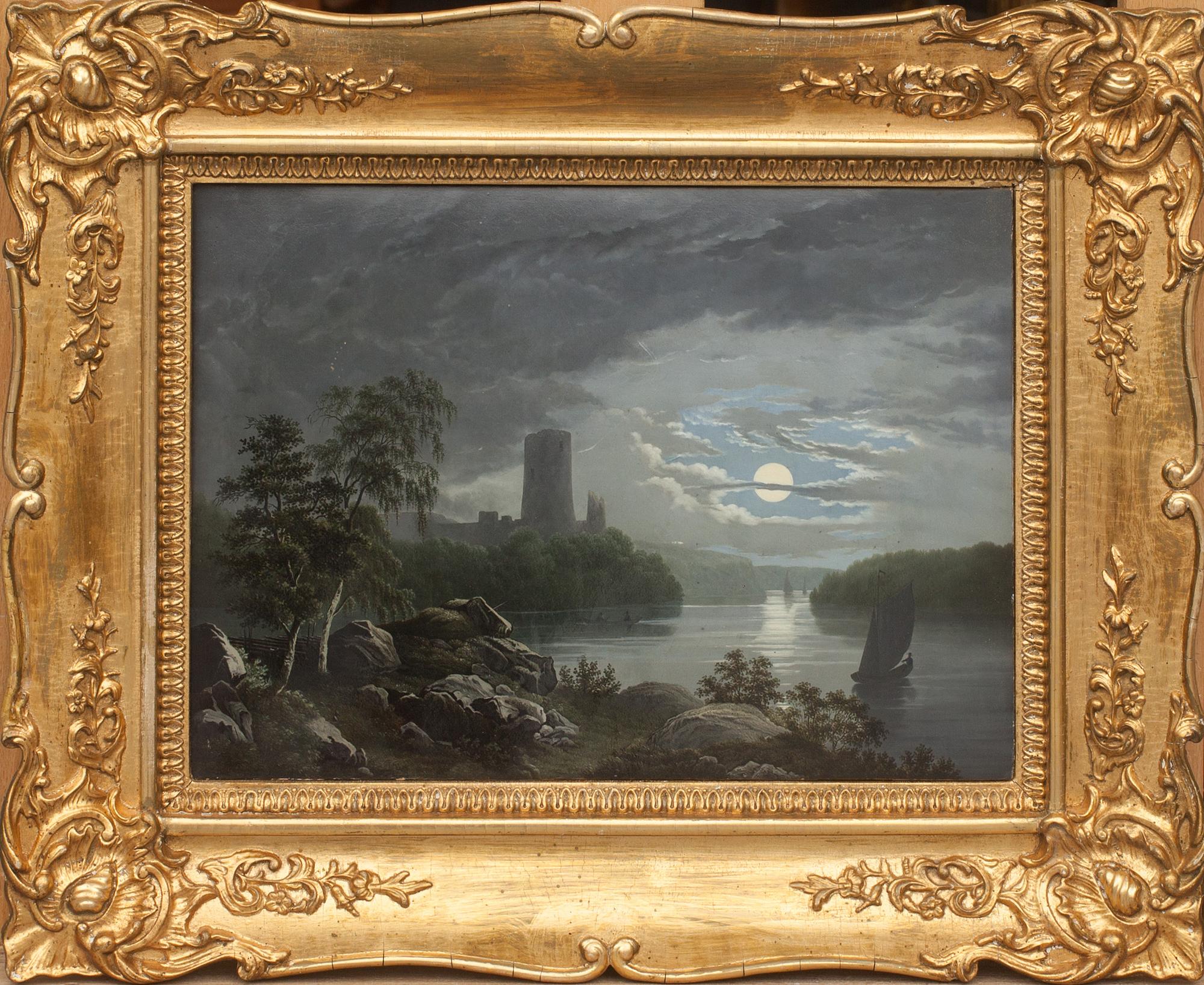 OKÄND KONSTNÄR, olja på duk, ej signerad. 1800-talets slut.