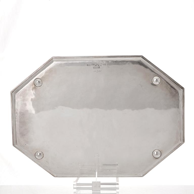 Atelier Borgila, a sterling tray, Stockholm 1938.