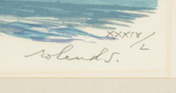 Roland Svensson, lithograph in colours, signed XXXVI/L.