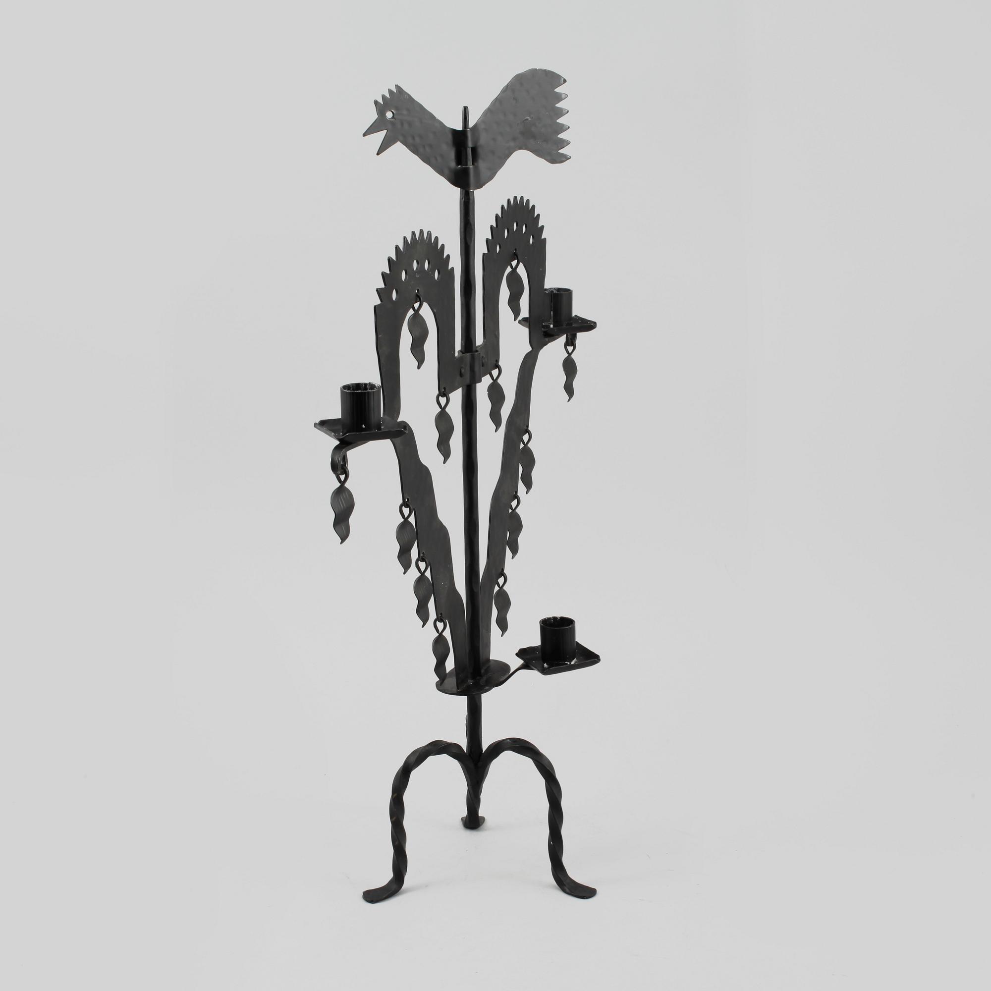 KANDELABER, smide, Käck & Hedbys, Leksand, 1900-talets andra hälft.