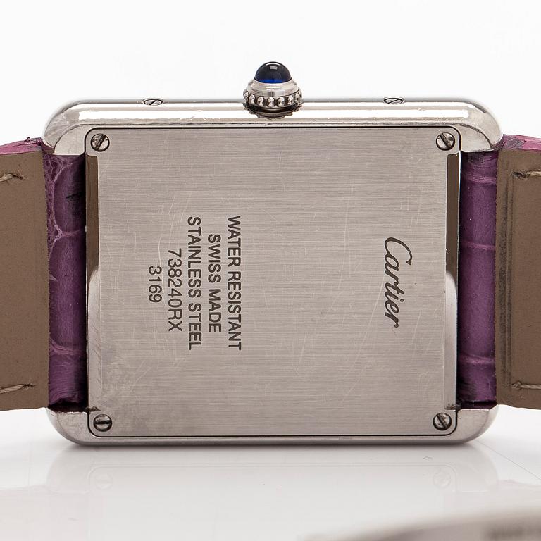 Cartier, Tank Solo Large, rannekello, 27 x 34 mm.