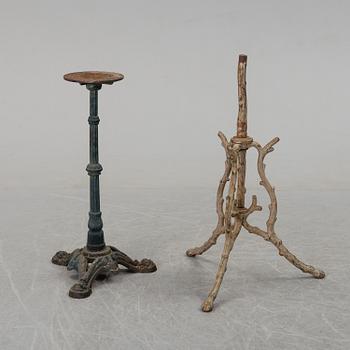 Cast iron stands, 20th century.