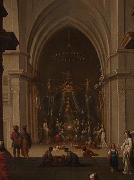 Jacob Ferdinand Saeys Circle of, Figures in a church.