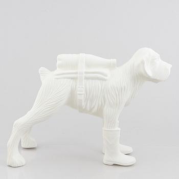 William Sweetlove, "Cloned Schnauzer with water bottle". (White).