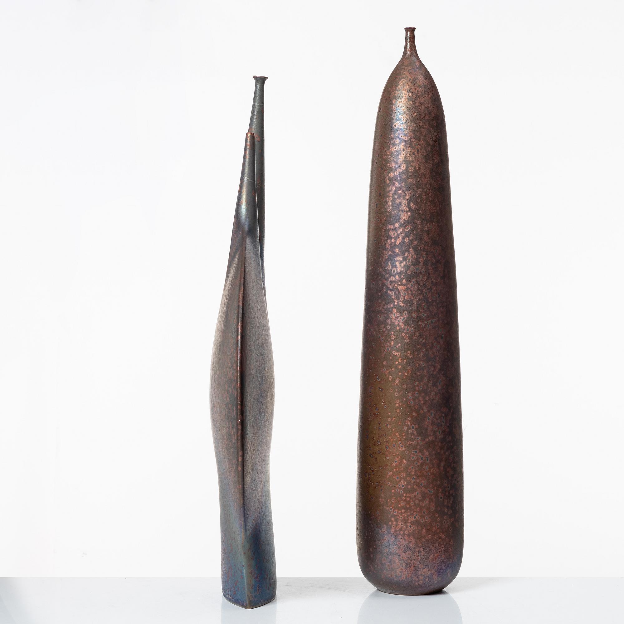 Joan Carrillo, two sculptures/vases.