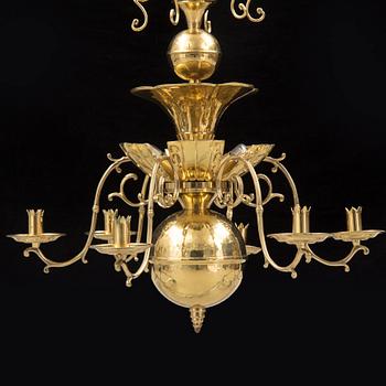 LARS HOLMSTRÖM, a brass chandelier, Arvika.