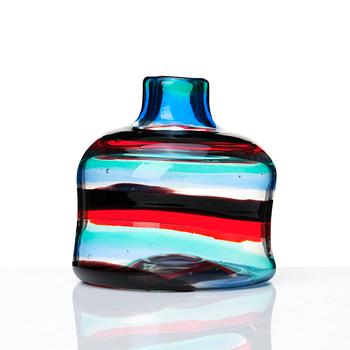 Fulvio Bianconi, a polychrome 'a Fasce di Colore' vase, Venini Murano Italy, 1950-1960s.