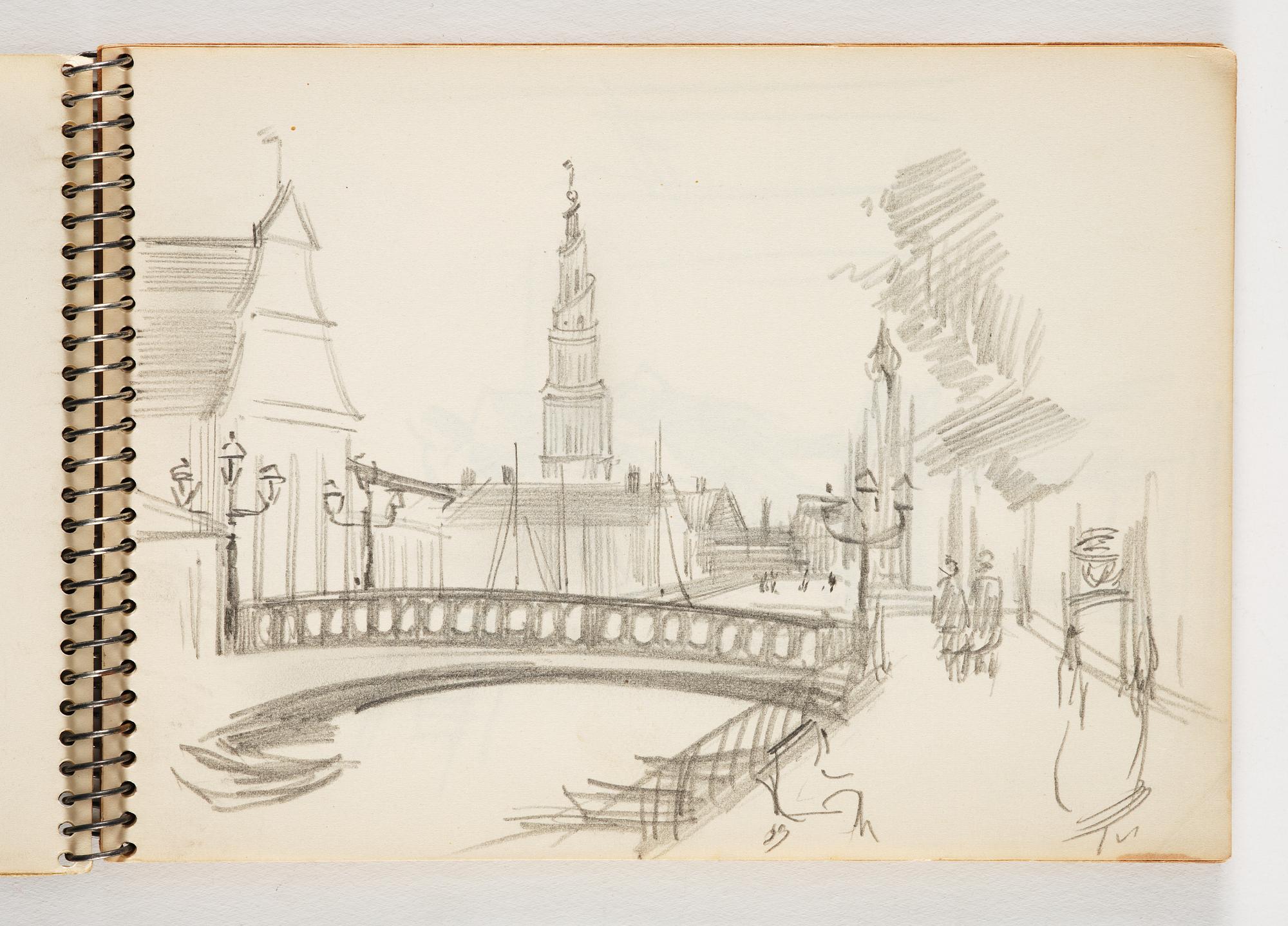 Lotte Laserstein, 4 skissböcker med blyertsteckningar.