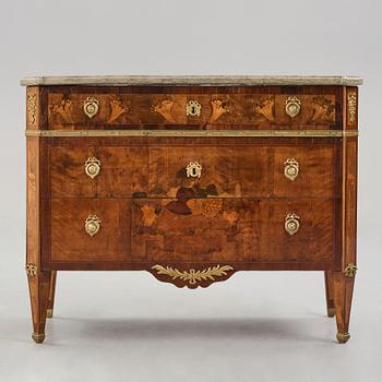 A Gustavian late 18th century commode by C. Lindborg.