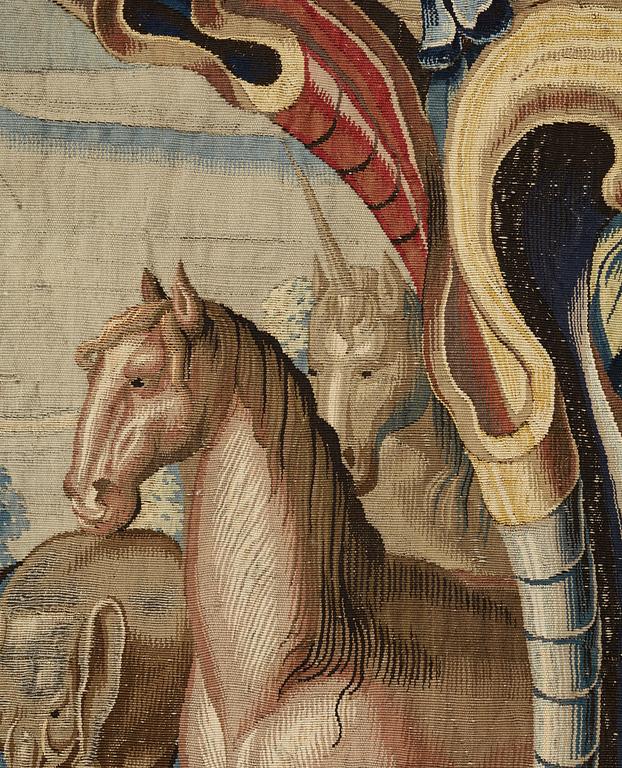 VÄVD TAPET, "Orphée jouant pour les Animaux", norra Nederländerna 1600-talets förra hälft - omkring 1600-talets mitt,