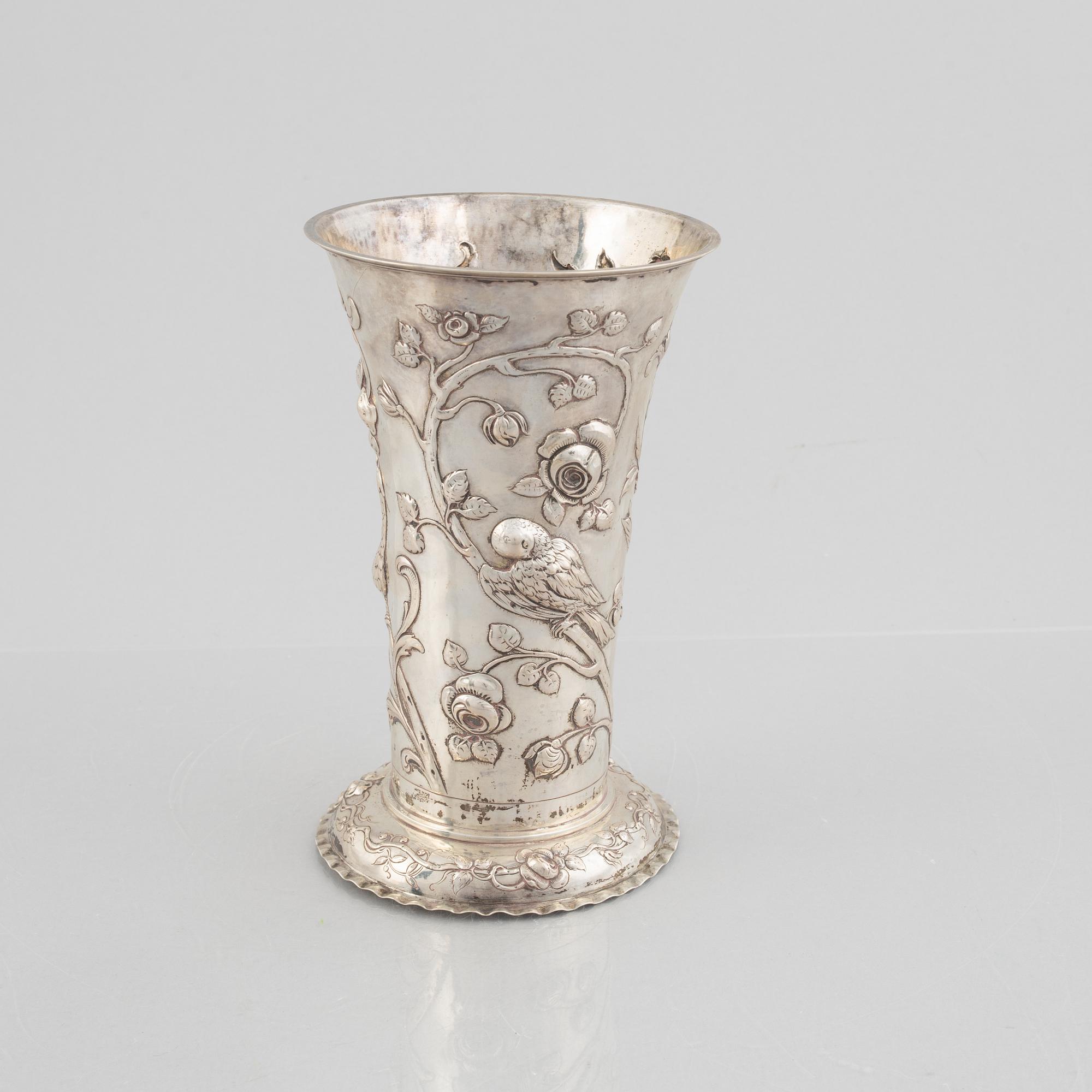 Cup, low-grade silver, Germany circa 1900.