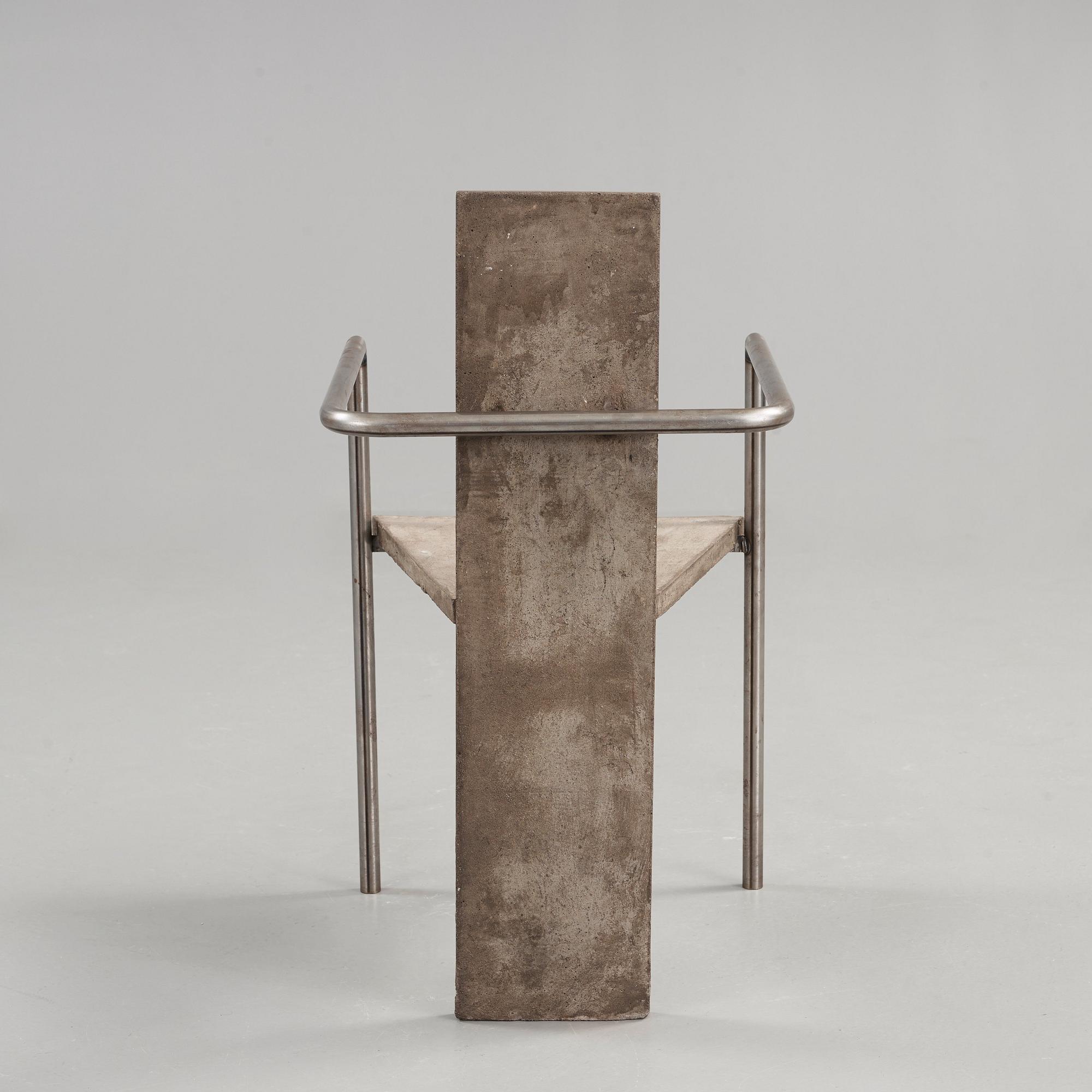 Jonas Bohlin, a 'Concrete' armchair, Källemo AB, Värnamo, Sweden 1981.