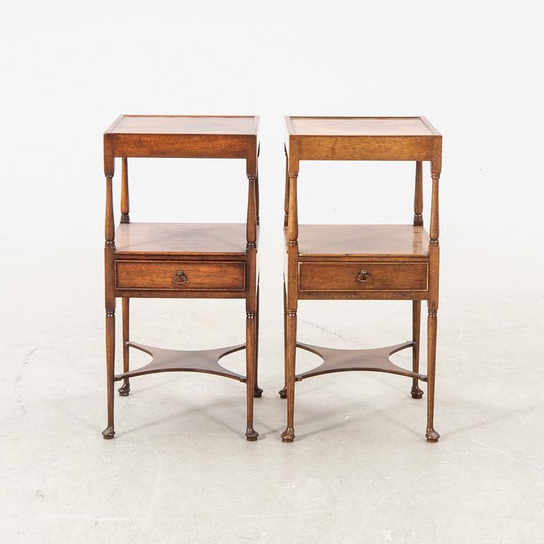 A pair of NK mahogany side tables later part of the 20th century.