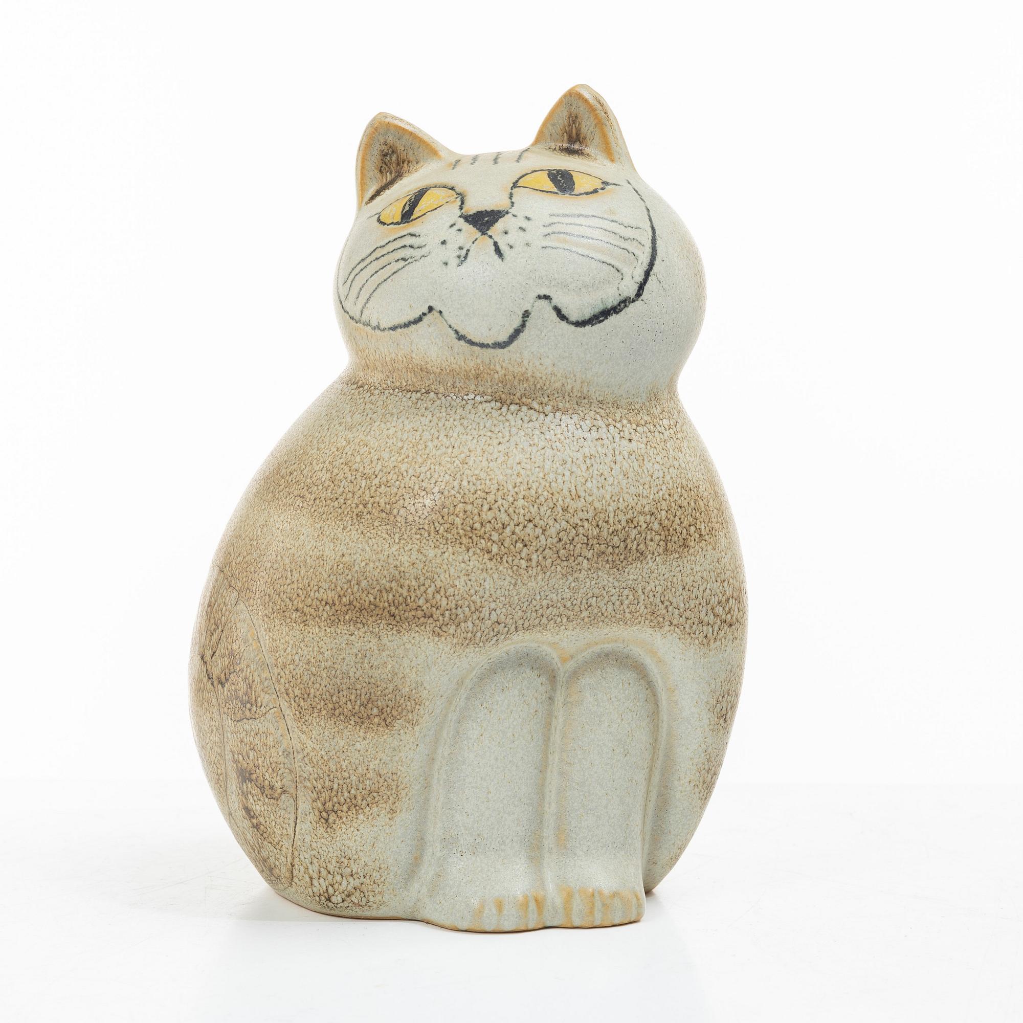 Lisa Larson, a figurine of a cat, K-studion, Gustavsberg.