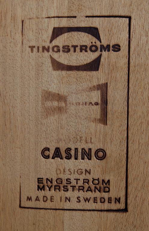 SÄNGBORD, 1 par, "Casino", Sven Engström & Gunnar Myrstrand, Tingströms, 1900-talets andra hälft.