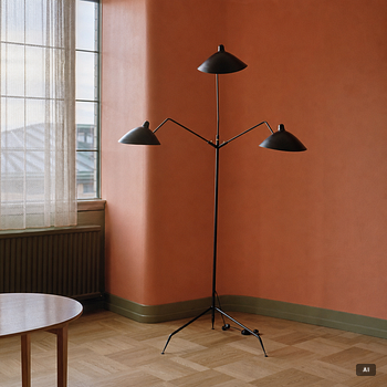 Serge Mouille, golvlampa, "lampadaire", Frankrike, 2014.