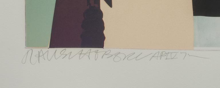 ROBERT RAUSCHENBERG, färglitografi.