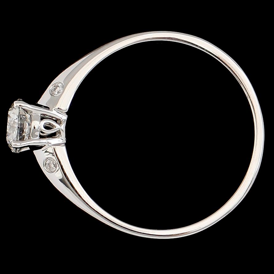 RING, 18 k vitguld, briljantslipade diamanter tot ca 0.53 ct.