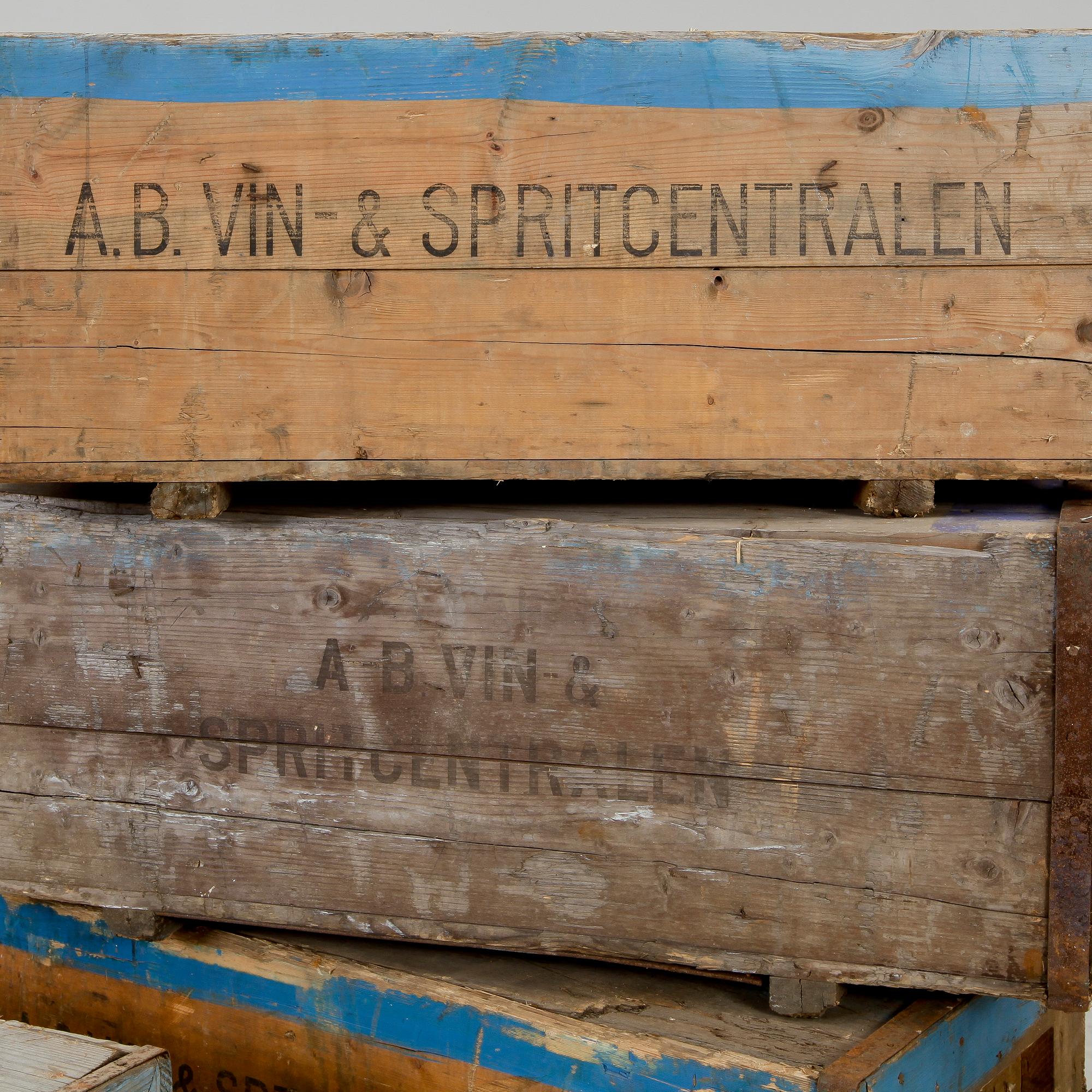TRÄLÅDOR, 4 st, Vin & spritcentralen, 1900-talets mitt.