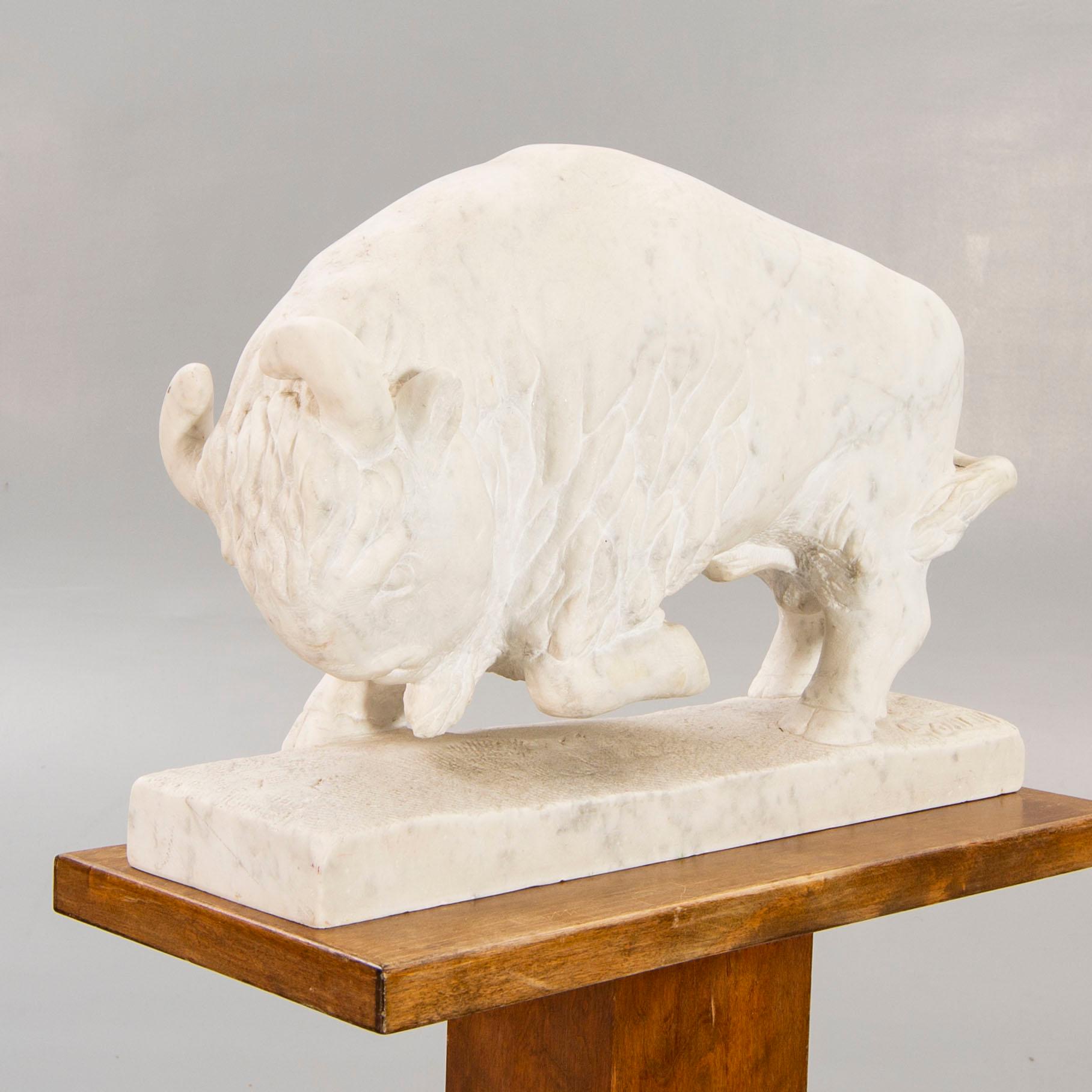 Carl Emil Fontell, skulptur signerad marmor.