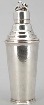 COCKTAIL SHAKER, sterling silver, Harald Nielsen för Georg Jensen Köpenhamn 1933-44.  Vikt ca 567 g.